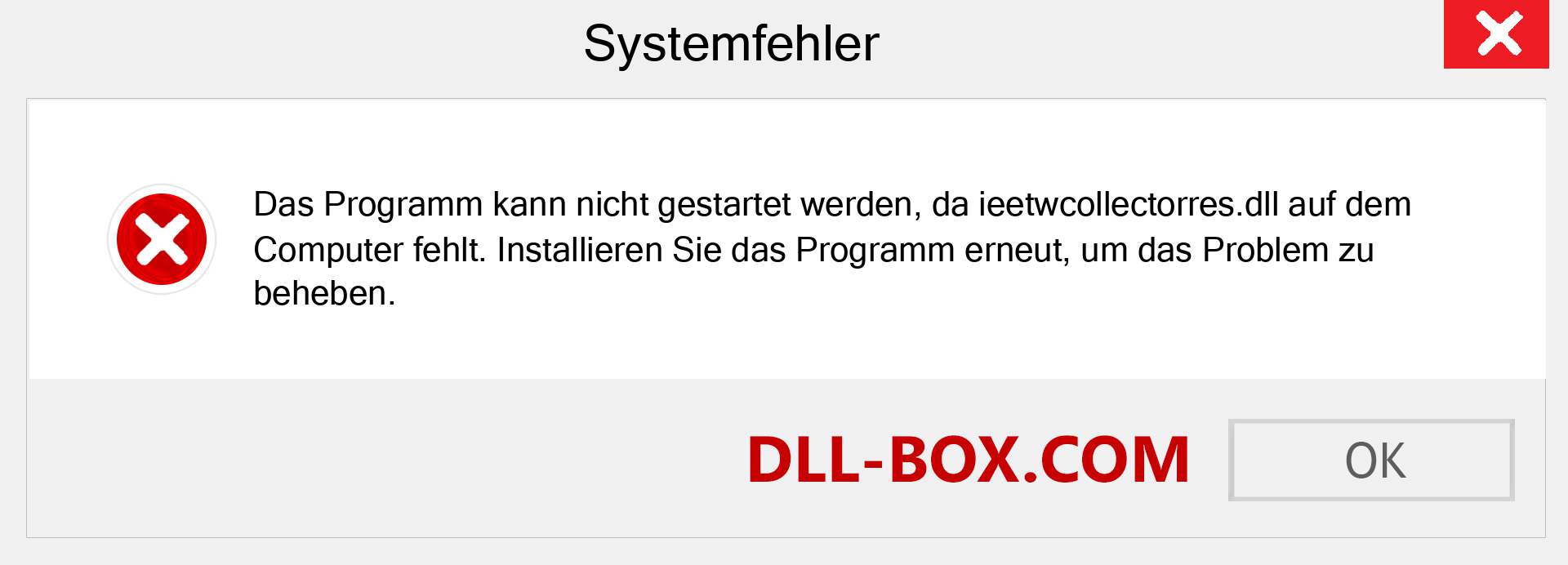 ieetwcollectorres.dll-Datei fehlt?. Download für Windows 7, 8, 10 - Fix ieetwcollectorres dll Missing Error unter Windows, Fotos, Bildern